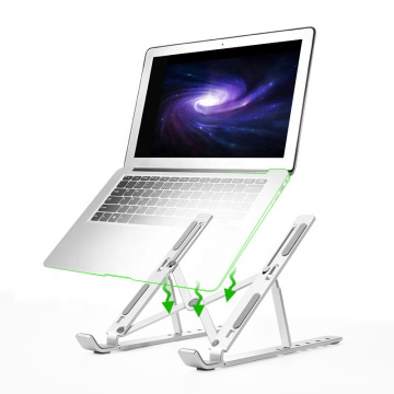 No estoque Alumínio Alumínio 6 equipamentos de engrenagem ajustável lapto -laptop portátil Stand para o escritório em casa